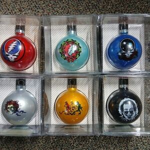 6 Grateful Dead Holiday Ornament Set